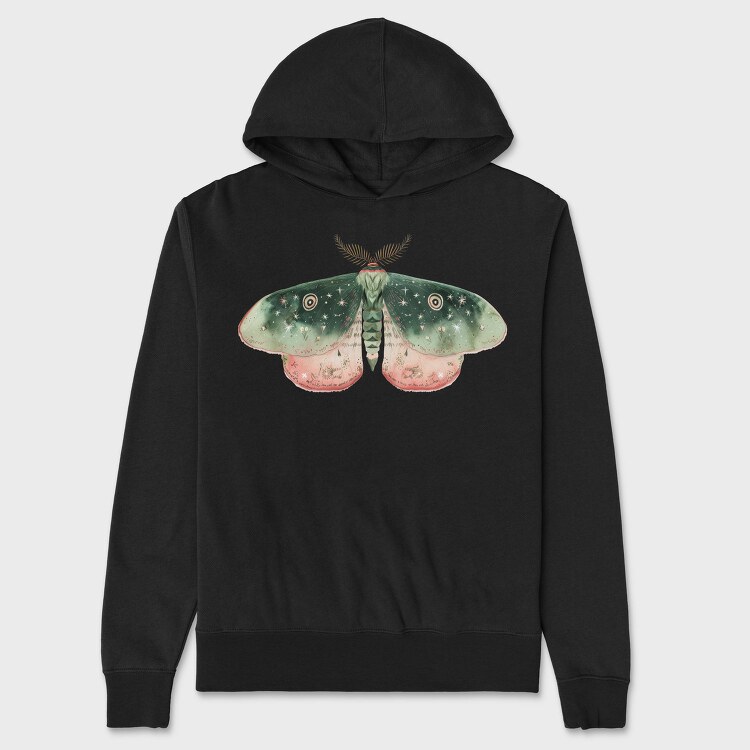 Celestial Moon Moth, Hanorac Oversize Barbati (Unisex)