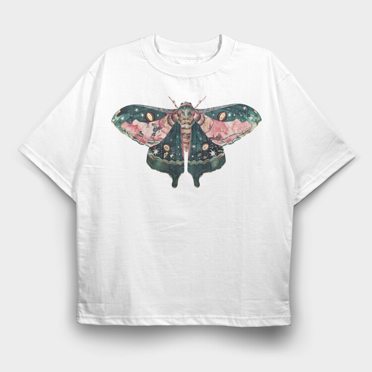 Celestial Moth Art, Tricou Oversize Barbati (Unisex)