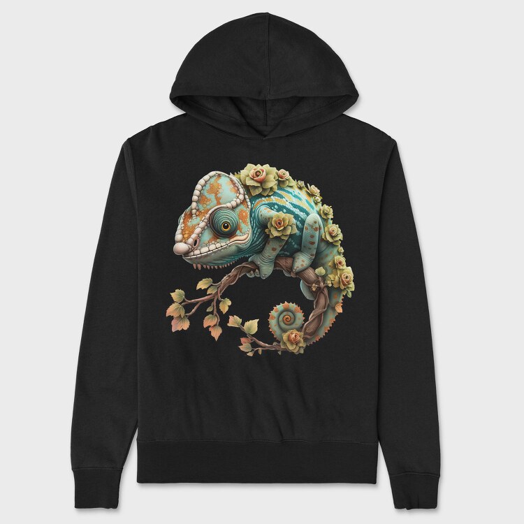 Chameleon Flower Crown, Hanorac Oversize Barbati (Unisex)