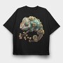 Chameleon Flower Crown, Tricou Oversize Barbati (Unisex)