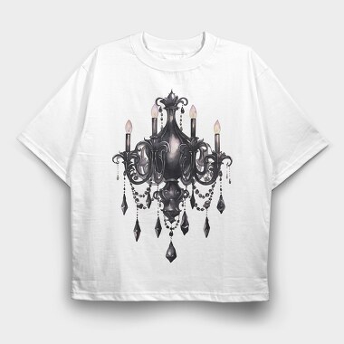 Chandelier Crystals Gothic, Tricou Oversize Barbati (Unisex)