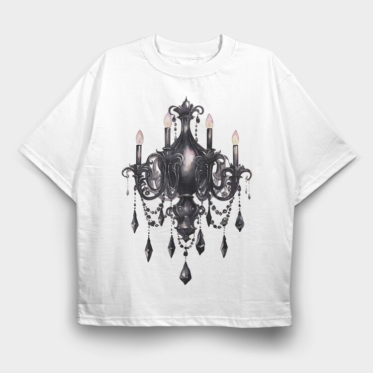 Chandelier Crystals Gothic, Tricou Oversize Barbati (Unisex)