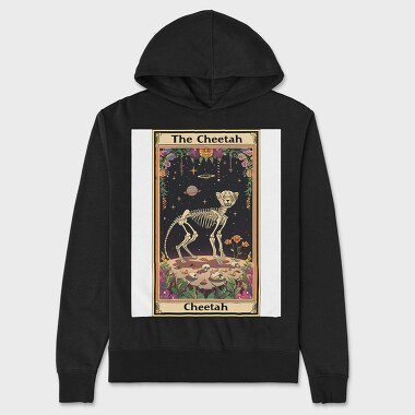 Cheetah Skeleton Tarot, Hanorac Oversize Barbati (Unisex)