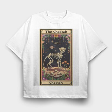 Cheetah Skeleton Tarot, Tricou Oversize Barbati (Unisex)