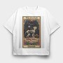 Cheetah Skeleton Tarot, Tricou Oversize Barbati (Unisex)