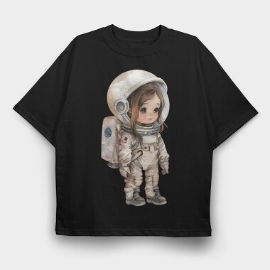 Child Astronaut Space, Tricou Oversize Barbati (Unisex)