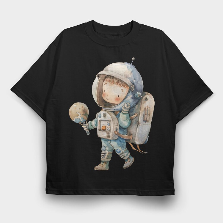 Child Cosmic Adventure, Tricou Oversize Barbati (Unisex)