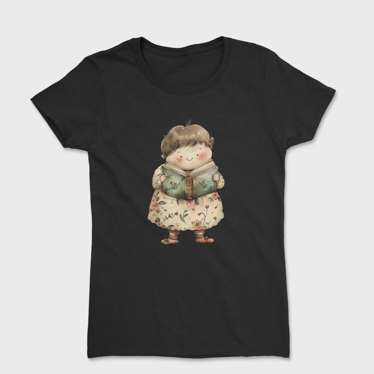 Child Reading Book, Tricou Femei