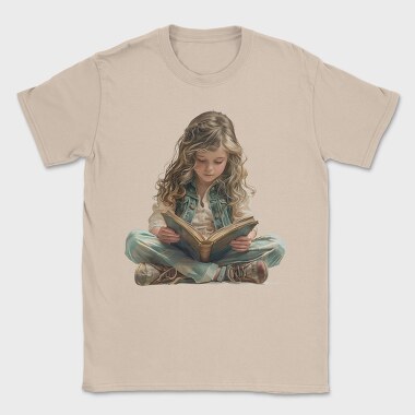 Child Reading Books, Tricou Barbati (Unisex)