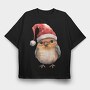 Chilly Bird Santa Hat, Tricou Oversize Barbati (Unisex)