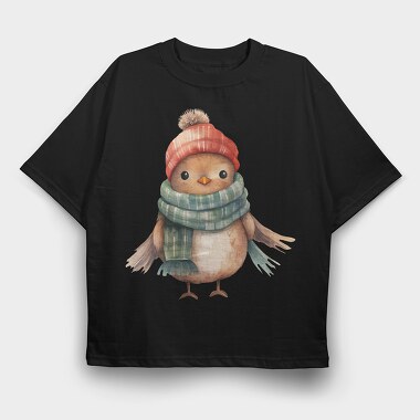 Chilly Bird Scarf, Tricou Oversize Barbati (Unisex)