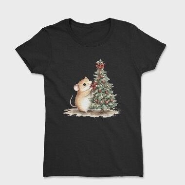 Chocolate Christmas Mice Tree, Tricou Femei