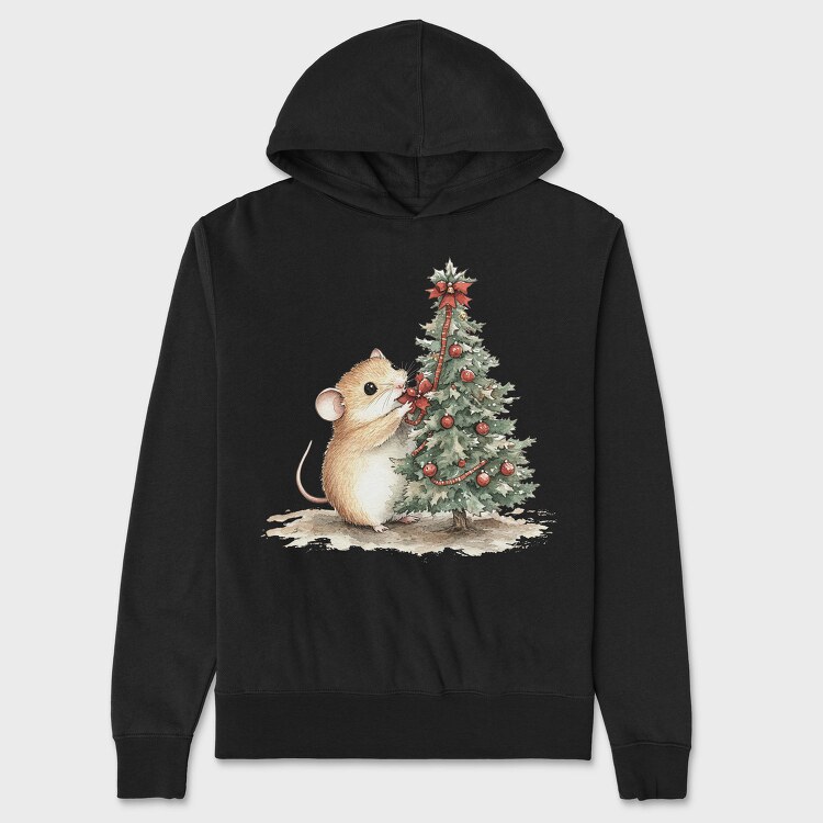 Chocolate Christmas Mice Tree, Hanorac Oversize Barbati (Unisex)