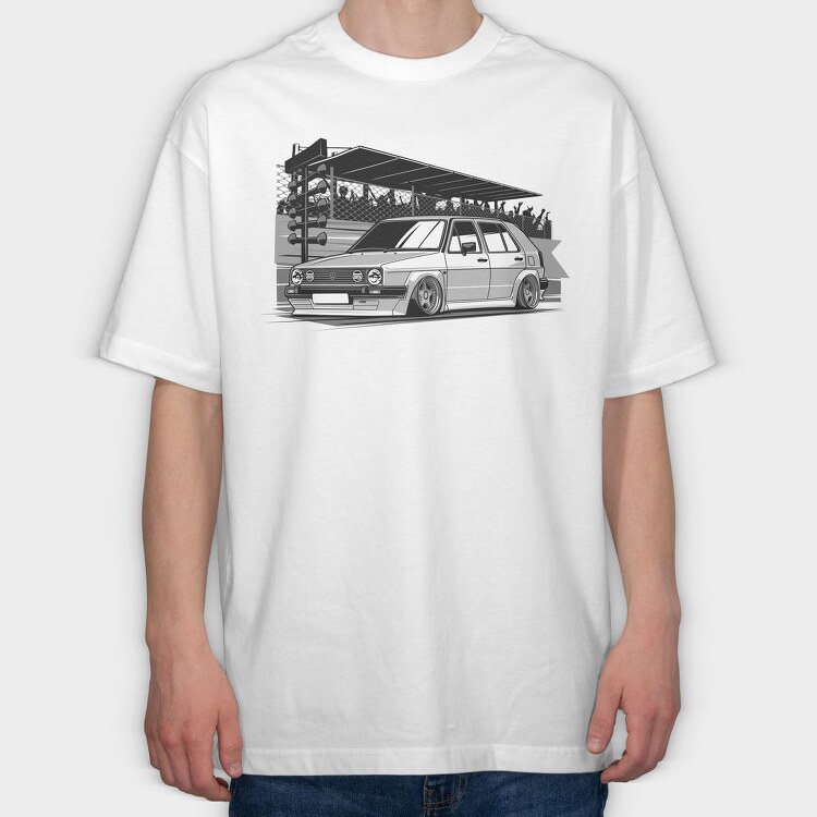 Golf MK2, Tricou Oversize Barbati (Unisex)