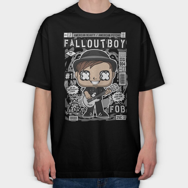 Fallout Boy Comic, Tricou Oversize Barbati (Unisex)