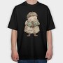 Child Reading Book, Tricou Oversize Barbati (Unisex)