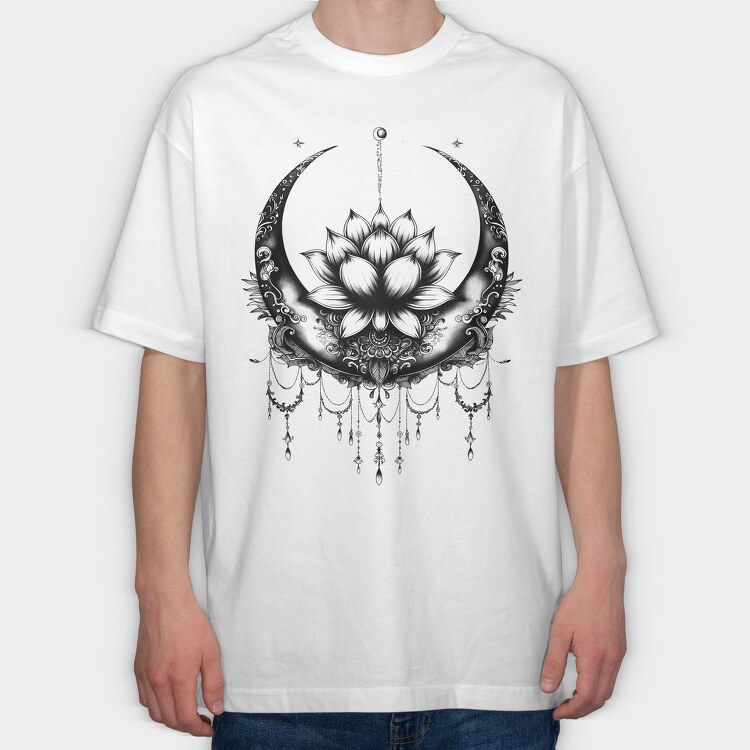 Celestial Moon Chandelier, Tricou Oversize Barbati (Unisex)