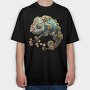 Chameleon Flower Crown, Tricou Oversize Barbati (Unisex)