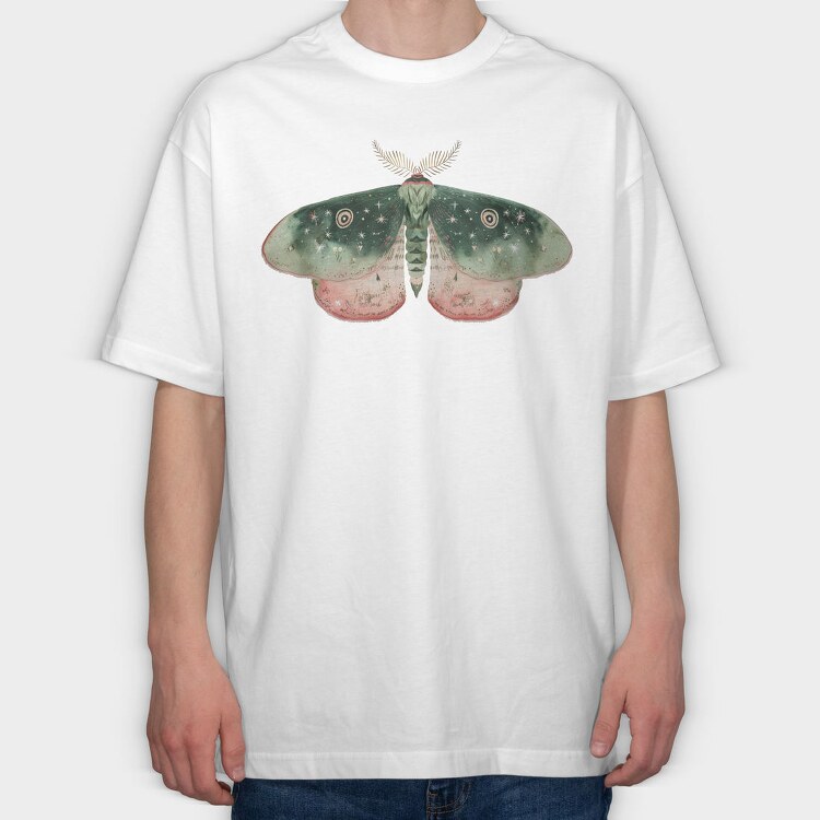 Celestial Moon Moth, Tricou Oversize Barbati (Unisex)