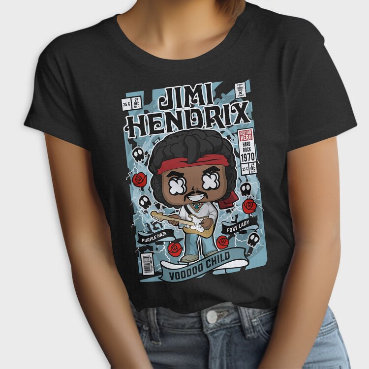 Jimi Hendrix Rock Star, Tricou Femei