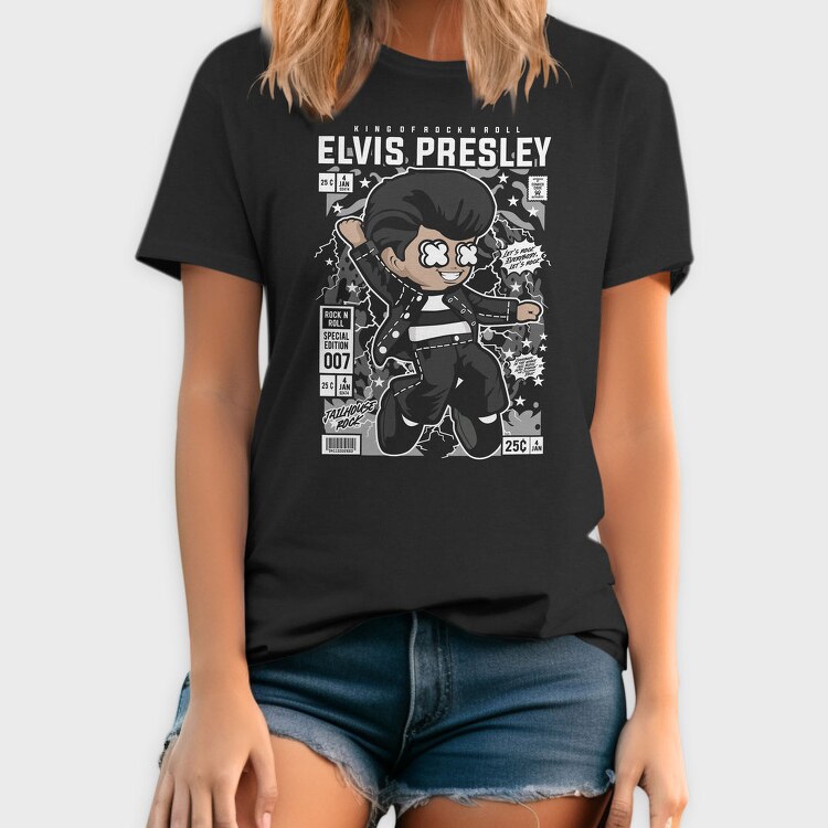 Rockstar Elvis Comic, Tricou Barbati (Unisex)