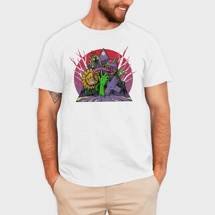 PlantsVSZombies Illustration, Tricou Barbati (Unisex)