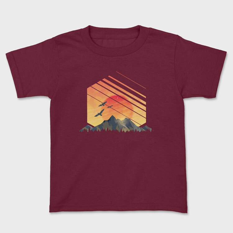 Geometric Sunset, Tricou Copii