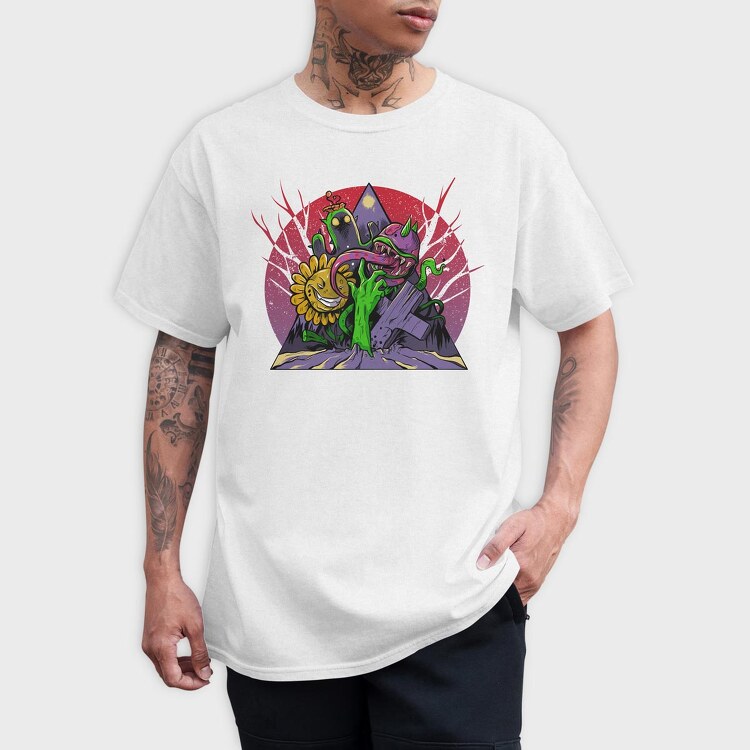 PlantsVSZombies Illustration, Tricou Barbati (Unisex)