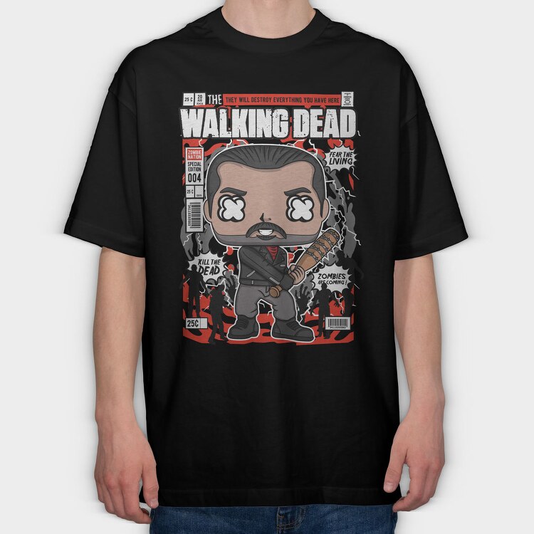 Zombie Apocalypse Pop Art, Tricou Oversize Barbati (Unisex)