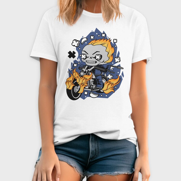 Flame Rider Skull, Tricou Barbati (Unisex)