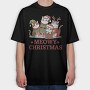 Cat Christmas Pals, Tricou Oversize Barbati (Unisex)