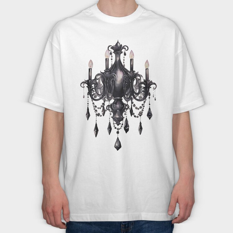 Chandelier Crystals Gothic, Tricou Oversize Barbati (Unisex)