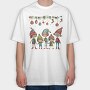 Children Christmas Hats, Tricou Oversize Barbati (Unisex)