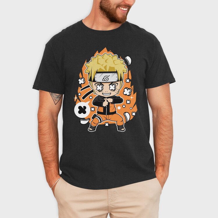 Naruto Chibi Burst, Tricou Barbati (Unisex)