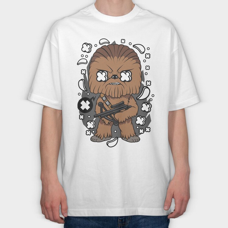 Chewbacca Comic Burst, Tricou Oversize Barbati (Unisex)