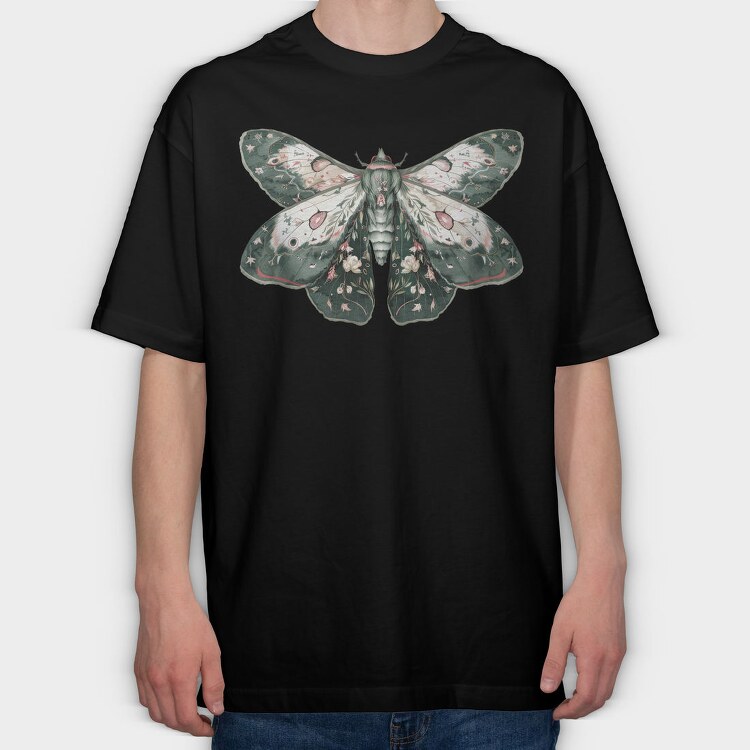 Celestial Moth Clipart, Tricou Oversize Barbati (Unisex)