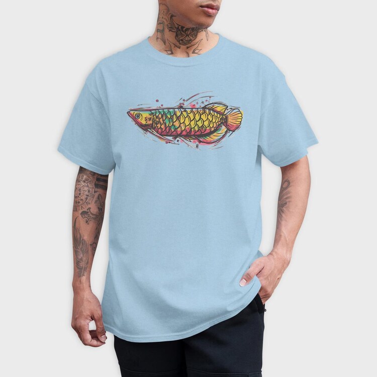 Arowana Watercolor, Tricou Barbati (Unisex)