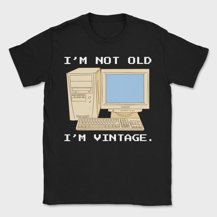 Vintage Computer, Tricou Barbati (Unisex)