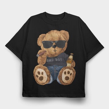Bad Boy Bear, Tricou Oversize Barbati (Unisex)