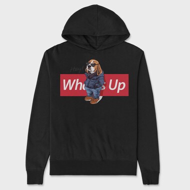 Beagle Hey Whos Up, Hanorac Oversize Barbati (Unisex)
