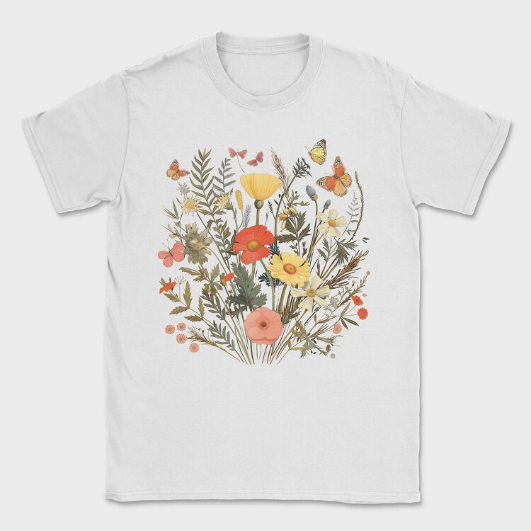 Vintage Wildflowers, Tricou Barbati (Unisex)