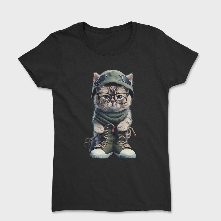 Cat Aviator Chic, Tricou Femei