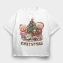 Christmas Teddy Bear 1, Tricou Oversize Barbati (Unisex)