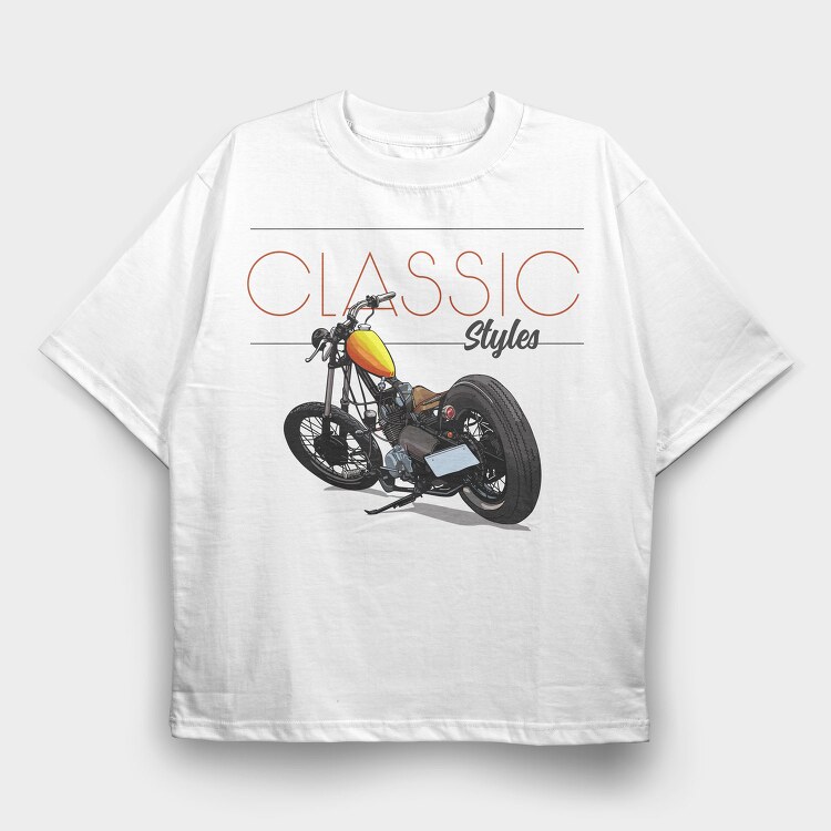 Classic Chopper Styles, Tricou Oversize Barbati (Unisex)