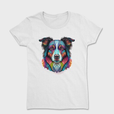 Colorful Dog Portrait, Tricou Femei