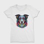 Colorful Dog Portrait, Tricou Femei