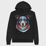 Colorful Dog Portrait, Hanorac Oversize Barbati (Unisex)
