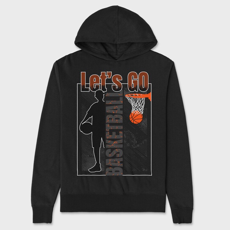 Lets Go Basketball, Hanorac Oversize Barbati (Unisex)