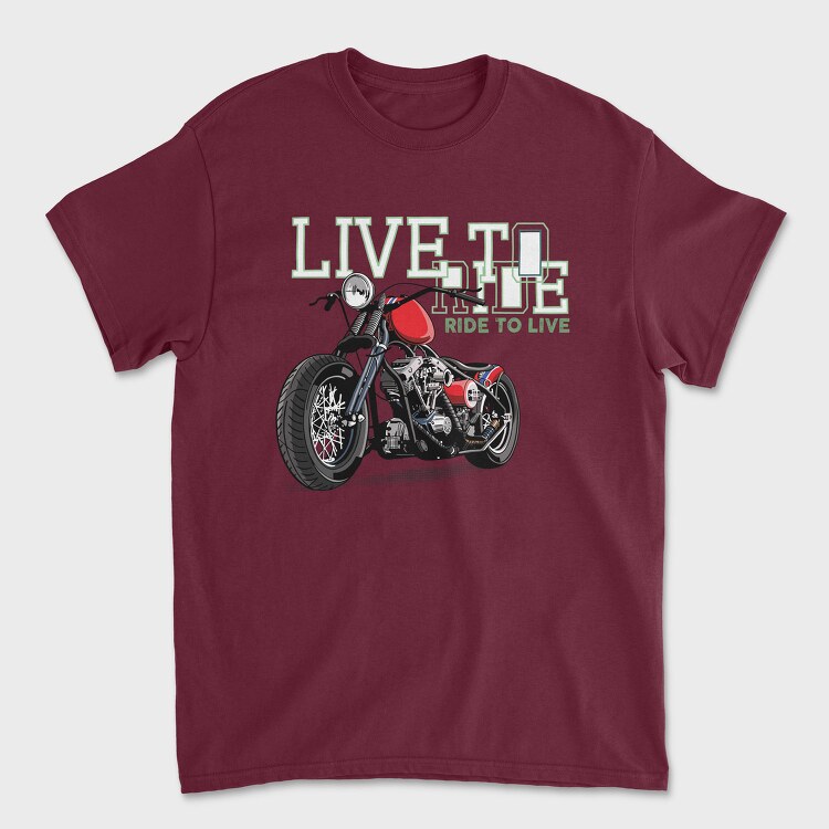 Live To Ride, Tricou Barbati (Unisex)