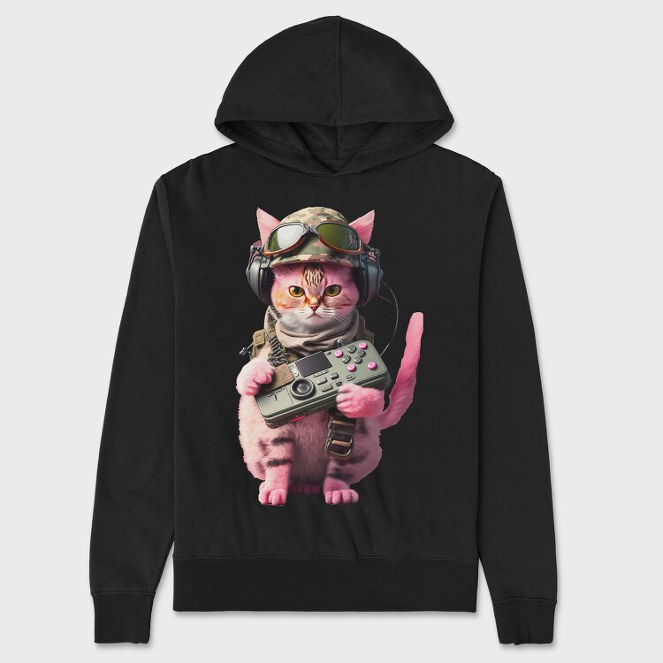 Military Cat Radio, Hanorac Oversize Barbati (Unisex)
